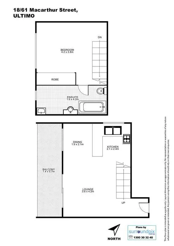 Floorplan of Homely apartment listing, 18/61 Macarthur Street, Ultimo NSW 2007