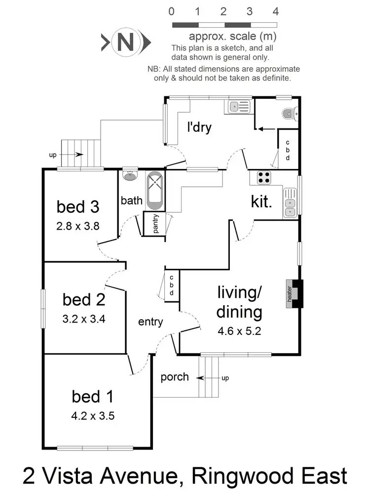 Floorplan of Homely house listing, 2 Vista Avenue, Ringwood East VIC 3135