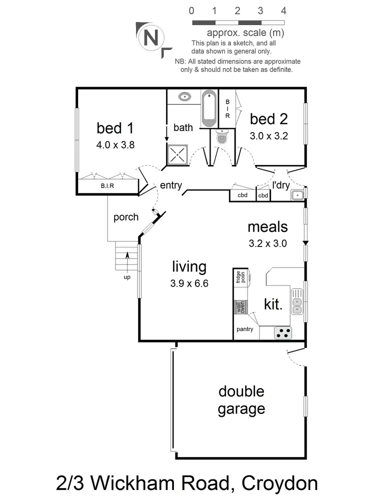 Floorplan of Homely unit listing, 2/3 Wickham Road, Croydon VIC 3136
