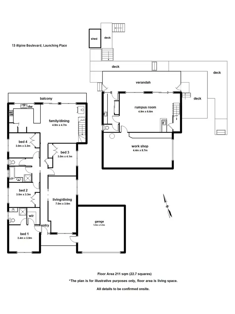 Floorplan of Homely house listing, 13 Alpine Boulevard, Launching Place VIC 3139