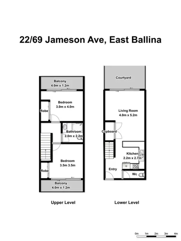 Floorplan of Homely townhouse listing, 22/69 Jameson Avenue, East Ballina NSW 2478