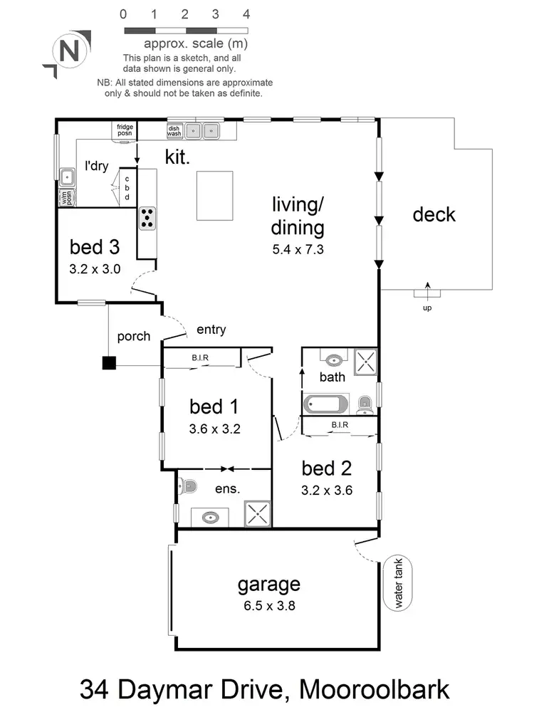 Floorplan of Homely house listing, 34 Daymar Drive, Mooroolbark VIC 3138