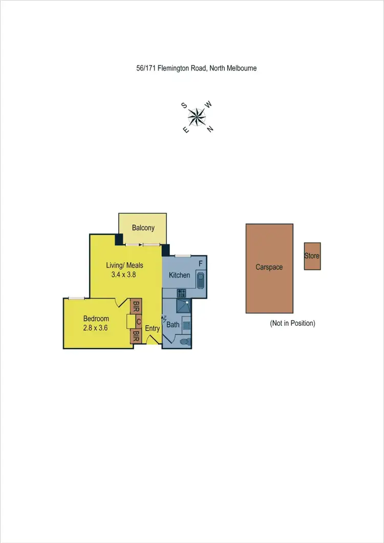 Floorplan of Homely apartment listing, 56/163-171 Flemington Road, North Melbourne VIC 3051