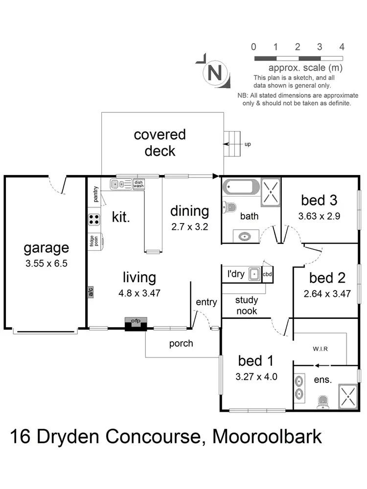 Floorplan of Homely house listing, 16 Dryden Concourse, Mooroolbark VIC 3138