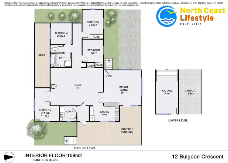 Floorplan of Homely house listing, 12 Bulgoon Crescent, Ocean Shores NSW 2483