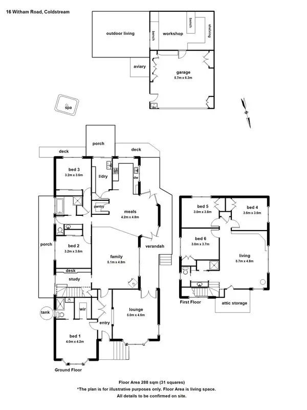 Floorplan of Homely house listing, 16 Witham Drive, Coldstream VIC 3770