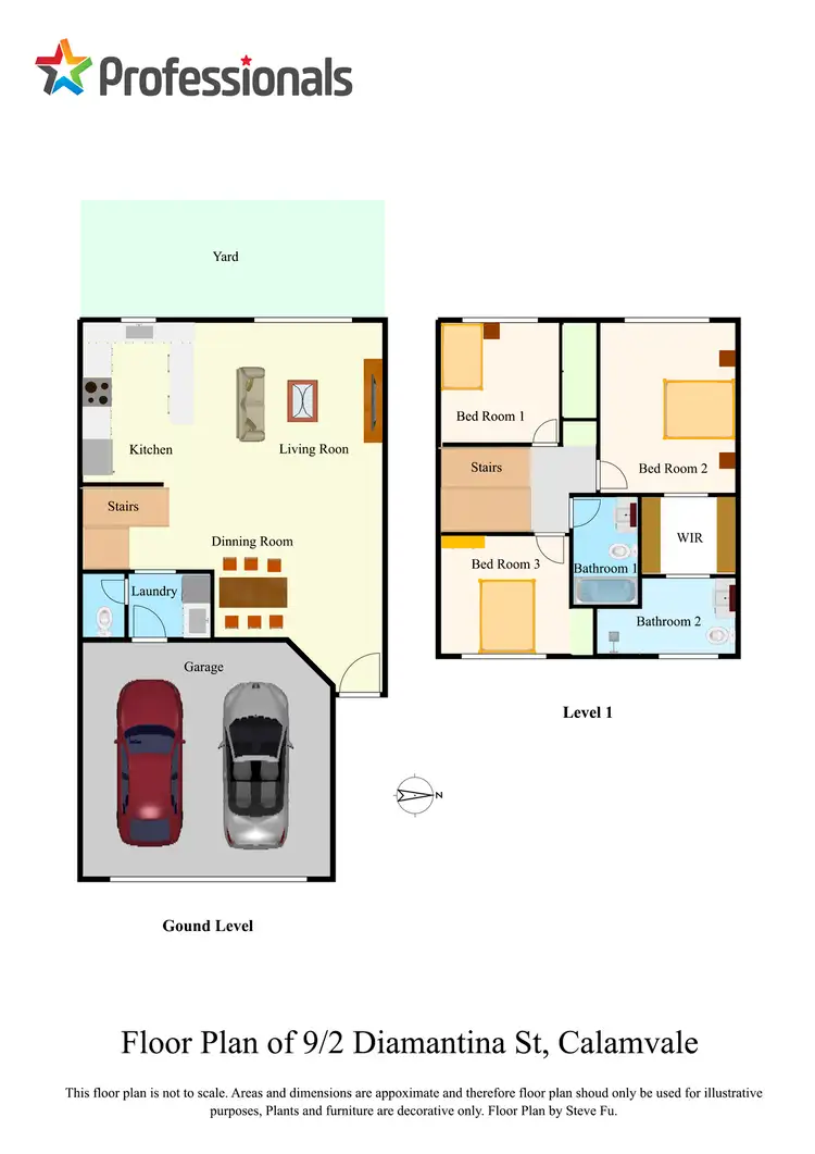 Floorplan of Homely townhouse listing, 9/2 Diamantina Street, Calamvale QLD 4116