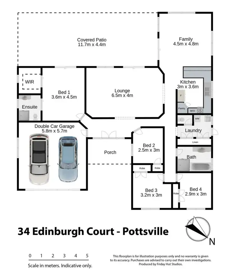 Floorplan of Homely house listing, 34 Edinburgh Court, Pottsville NSW 2489
