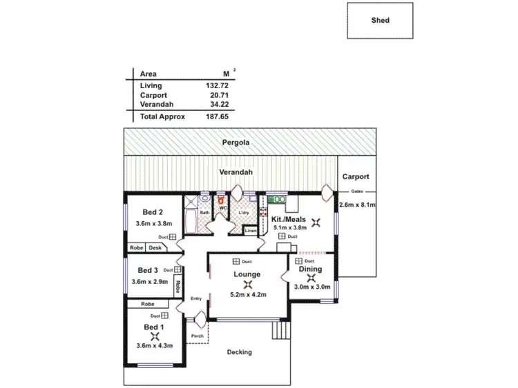 Floorplan of Homely house listing, 64 Knightsbridge Avenue, Valley View SA 5093