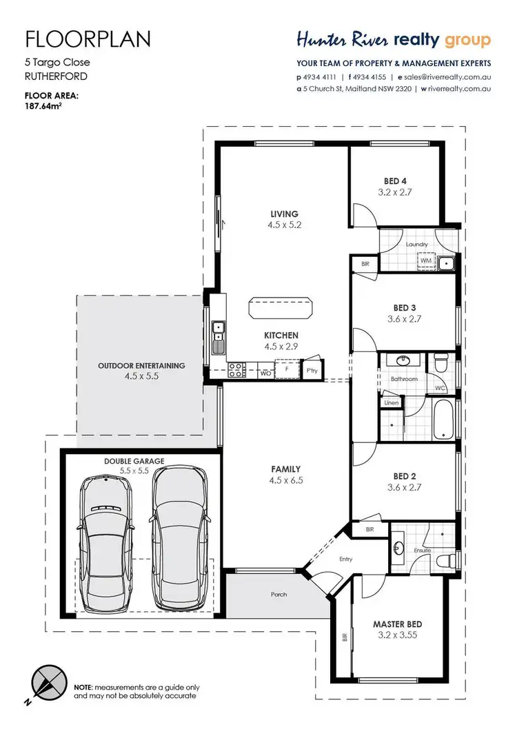 Floorplan of Homely house listing, 5 Targo Close, Rutherford NSW 2320