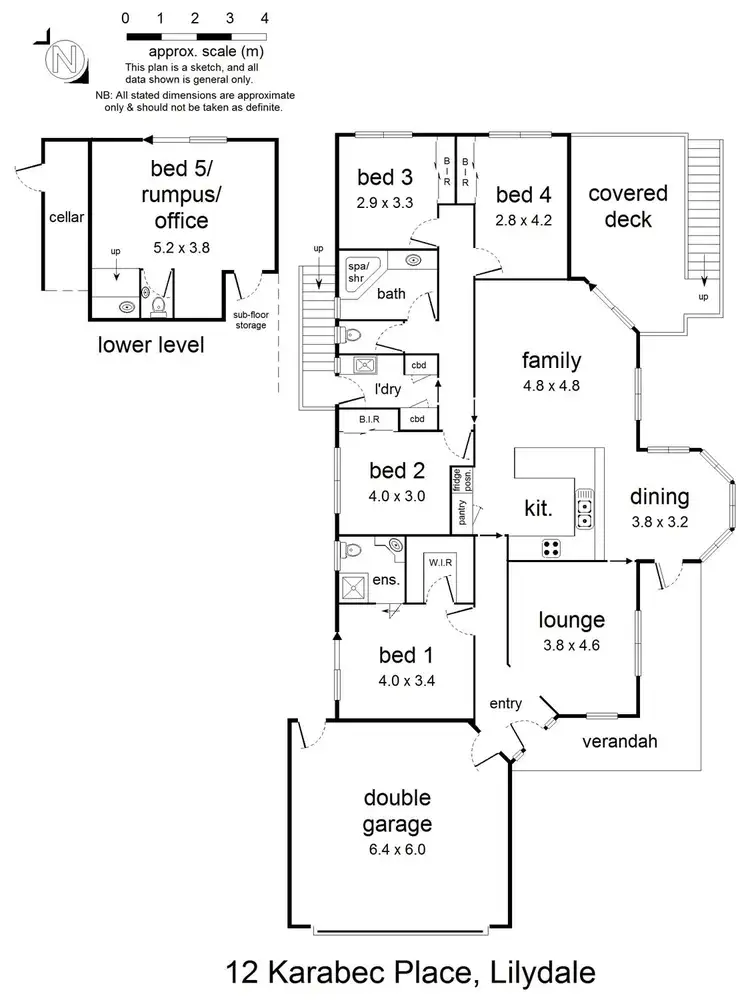 Floorplan of Homely house listing, 12 Karabec Place, Lilydale VIC 3140