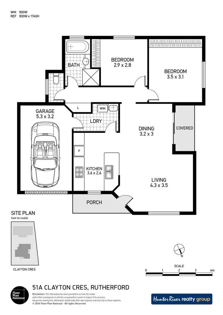 Floorplan of Homely villa listing, 51A Clayton Crescent, Rutherford NSW 2320