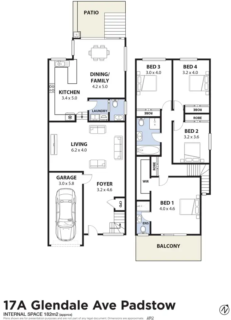 Floorplan of Homely semi-detached listing, 17A Glendale Avenue, Padstow NSW 2211