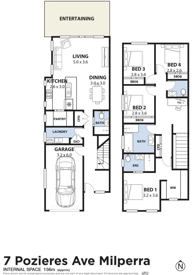 Floorplan of Homely semi-detached listing, 7A Pozieres Avenue, Milperra NSW 2214