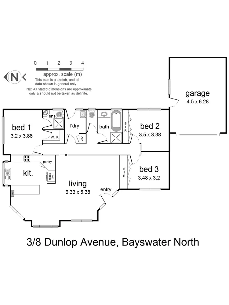 Floorplan of Homely unit listing, 3/8 Dunlop Avenue, Bayswater North VIC 3153