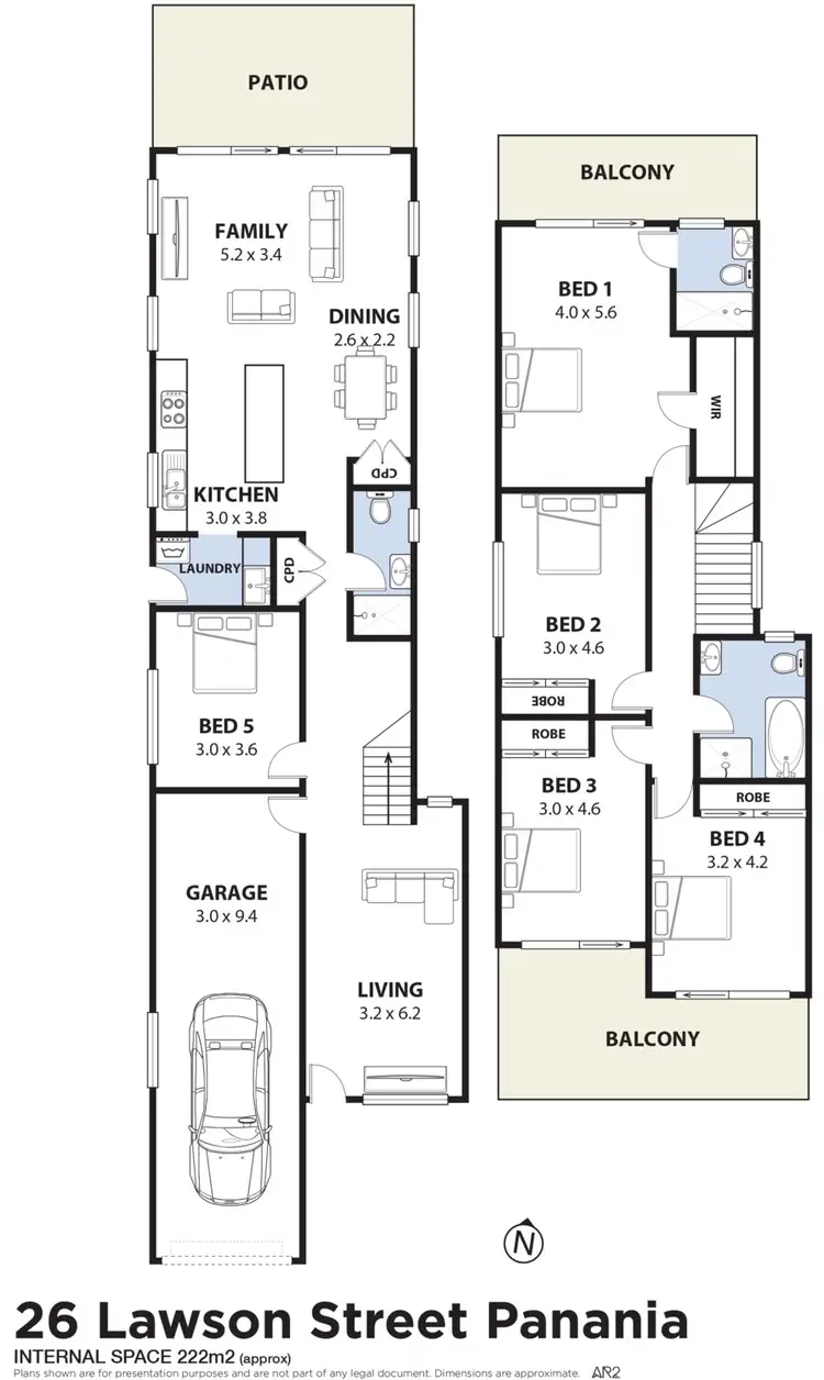 Floorplan of Homely semi-detached listing, 26 Lawson Street, Panania NSW 2213