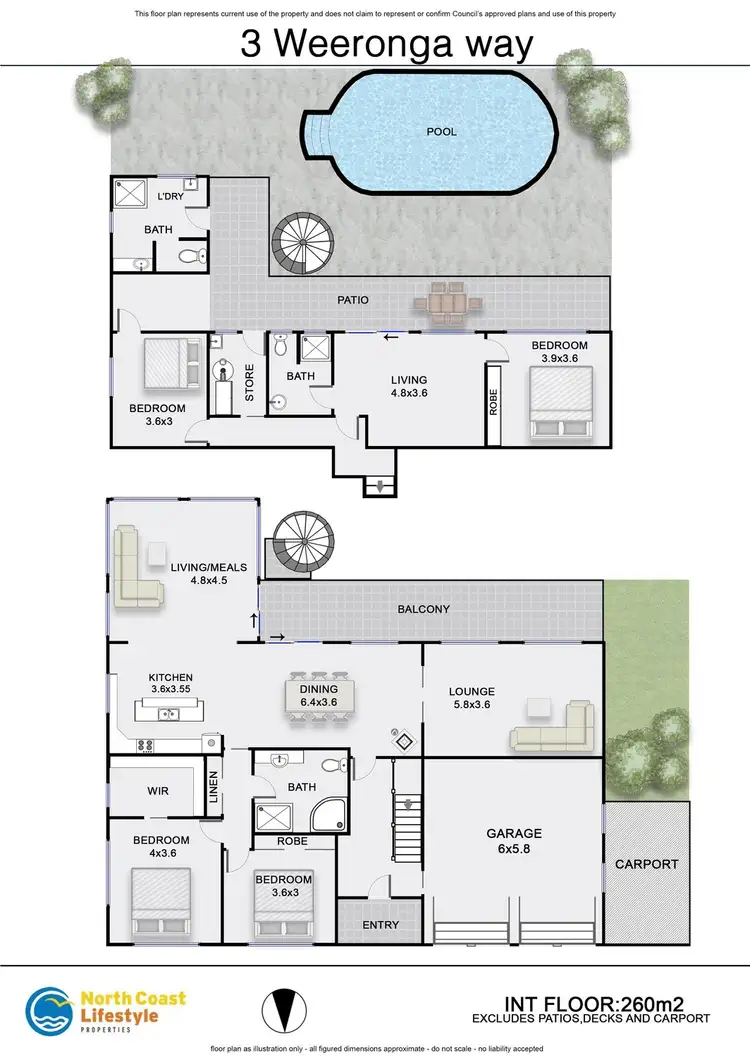 Floorplan of Homely house listing, 3 Weeronga Way, Ocean Shores NSW 2483