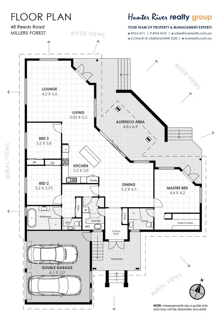 Floorplan of Homely rural property listing, 48 Reeds Road, Millers Forest NSW 2324