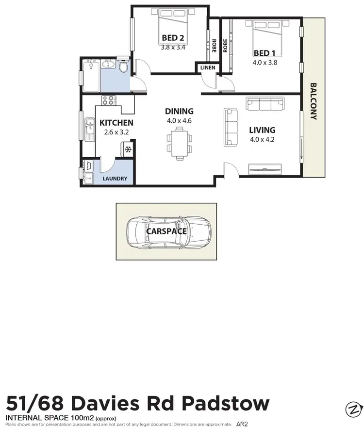 Floorplan of Homely unit listing, 51/68 Davies Road, Padstow NSW 2211
