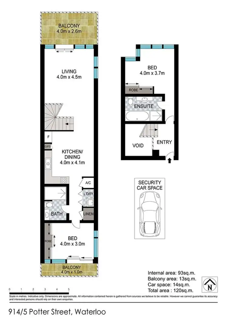 Floorplan of Homely apartment listing, 914/5 Potter Street, Waterloo NSW 2017