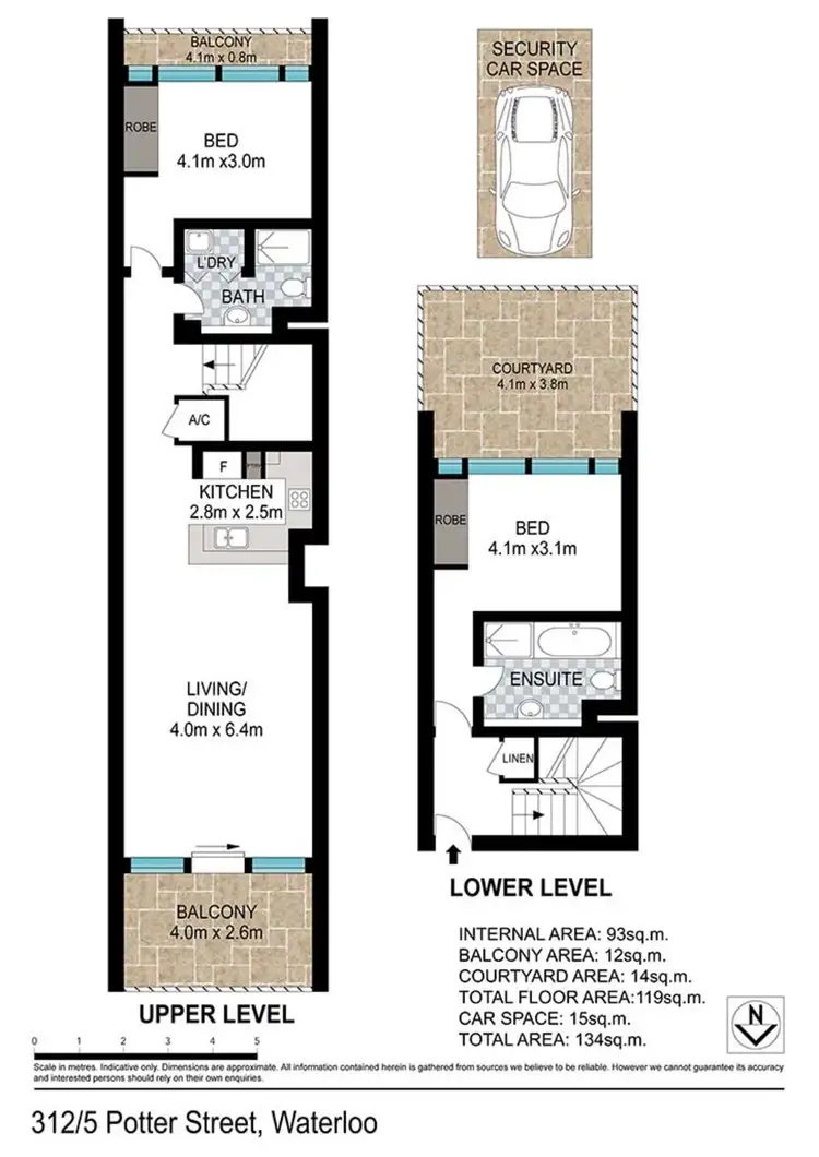 Floorplan of Homely apartment listing, 312/5 Potter Street, Waterloo NSW 2017