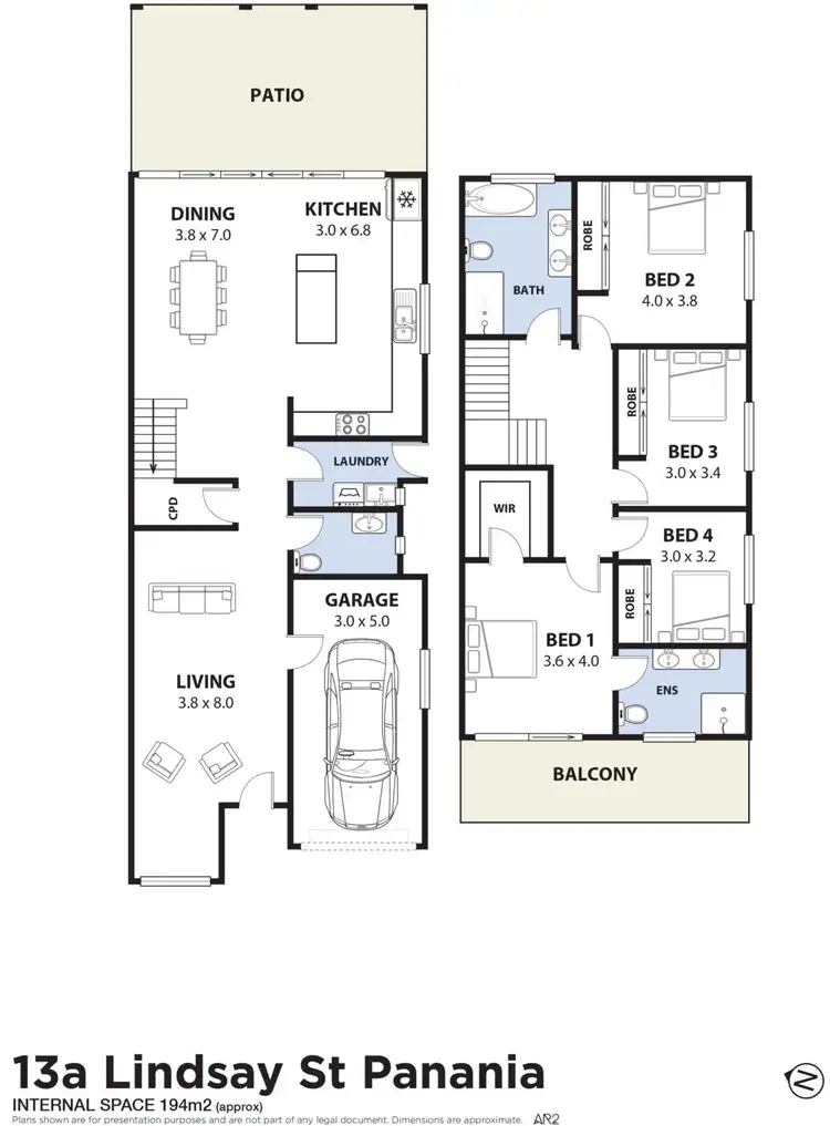 Floorplan of Homely semi-detached listing, 13A Lindsay Street, Panania NSW 2213