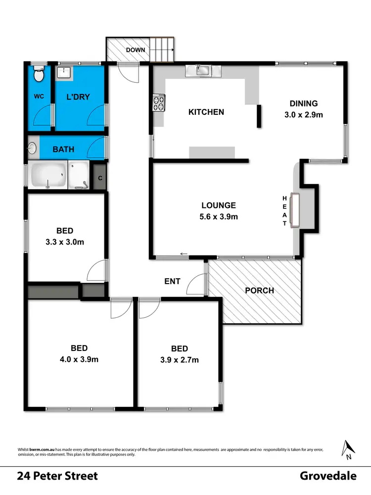 Floorplan of Homely house listing, 24 Peter Street, Grovedale VIC 3216
