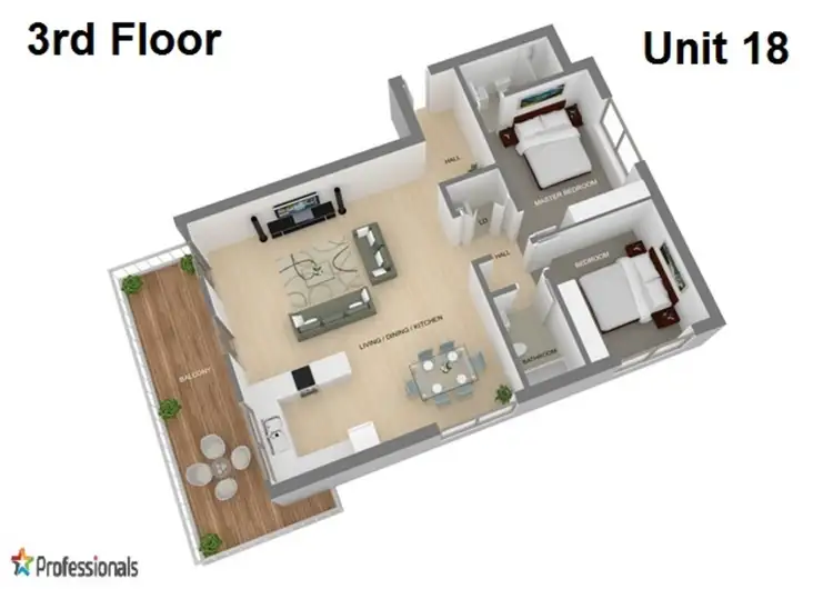 Floorplan of Homely unit listing, 18/38-40 Hope Street, Penrith NSW 2750