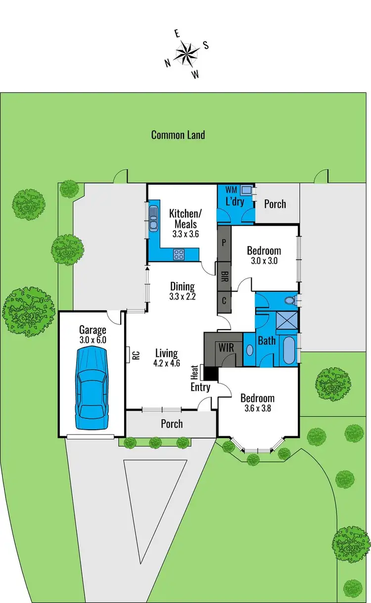 Floorplan of Homely unit listing, 1/51-53 Helms Street, Newcomb VIC 3219