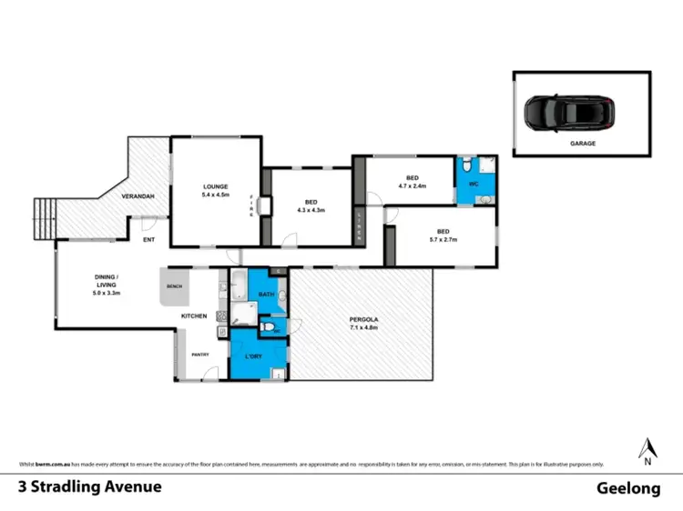 Floorplan of Homely house listing, 3 Stradling Avenue, Geelong VIC 3220