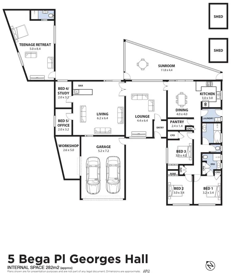 Floorplan of Homely house listing, 5 Bega Place, Georges Hall NSW 2198