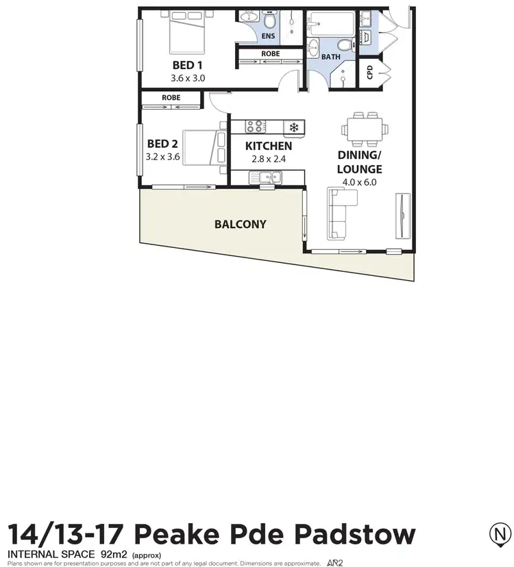 Floorplan of Homely unit listing, 14/13-17 Peake Parade, Peakhurst NSW 2210