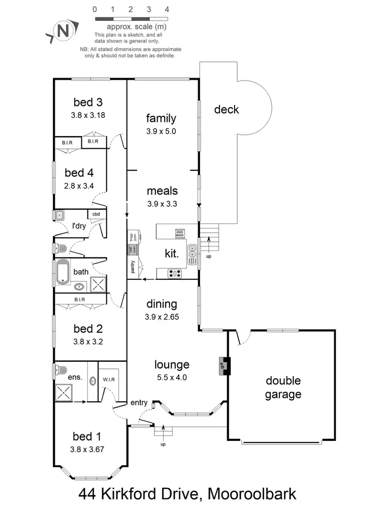 Floorplan of Homely house listing, 44 Kirkford Drive, Mooroolbark VIC 3138
