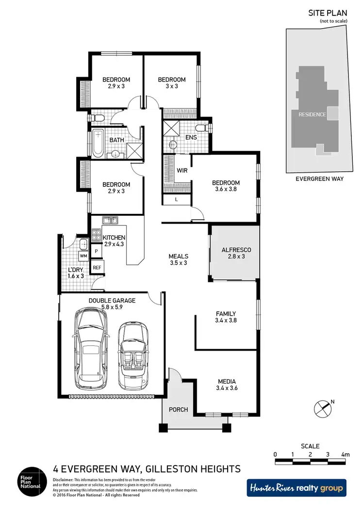 Floorplan of Homely house listing, 4 Evergreen Way, Gillieston Heights NSW 2321