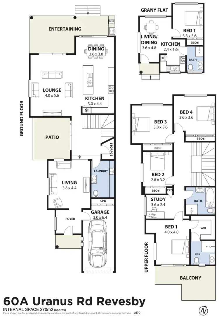 Floorplan of Homely semi-detached listing, 60a Uranus Road, Revesby NSW 2212