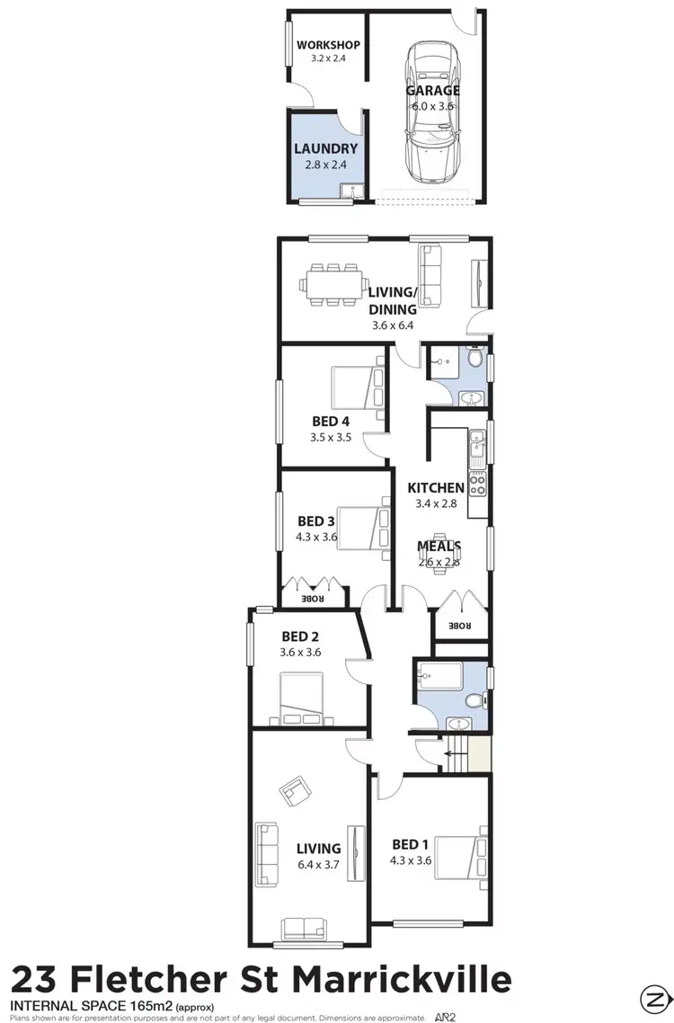 Floorplan of Homely house listing, 23 Fletcher Street, Marrickville NSW 2204