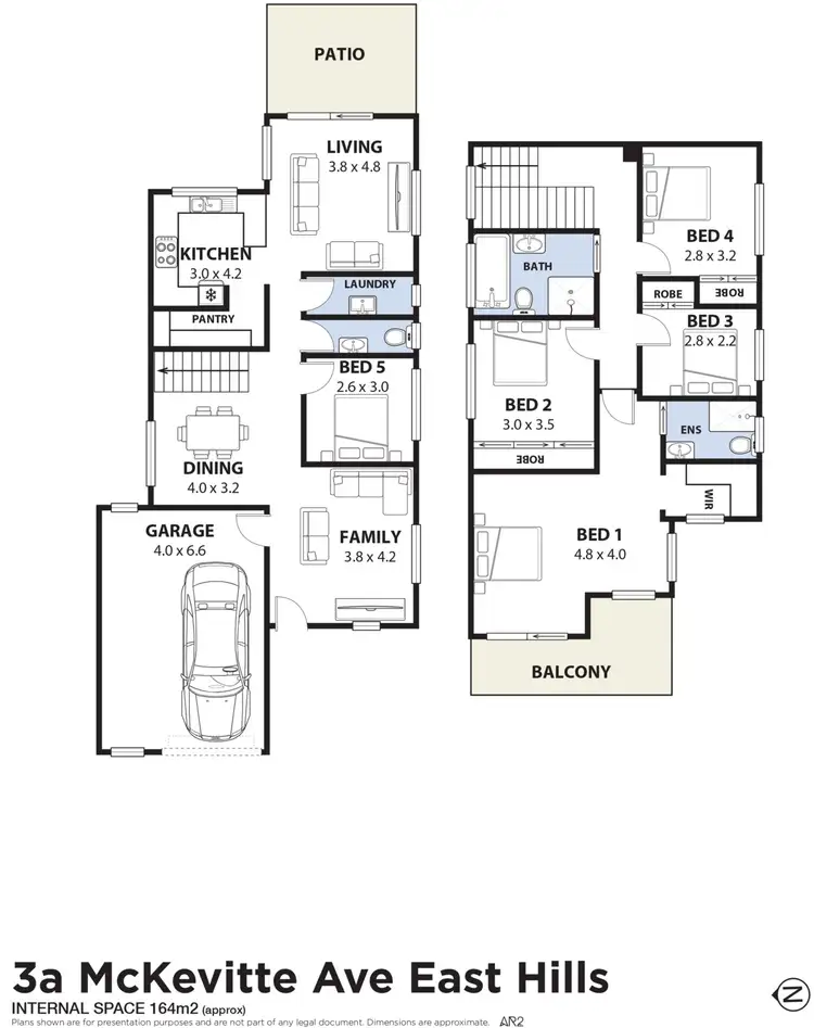 Floorplan of Homely semi-detached listing, 3A McKevitte Avenue, East Hills NSW 2213