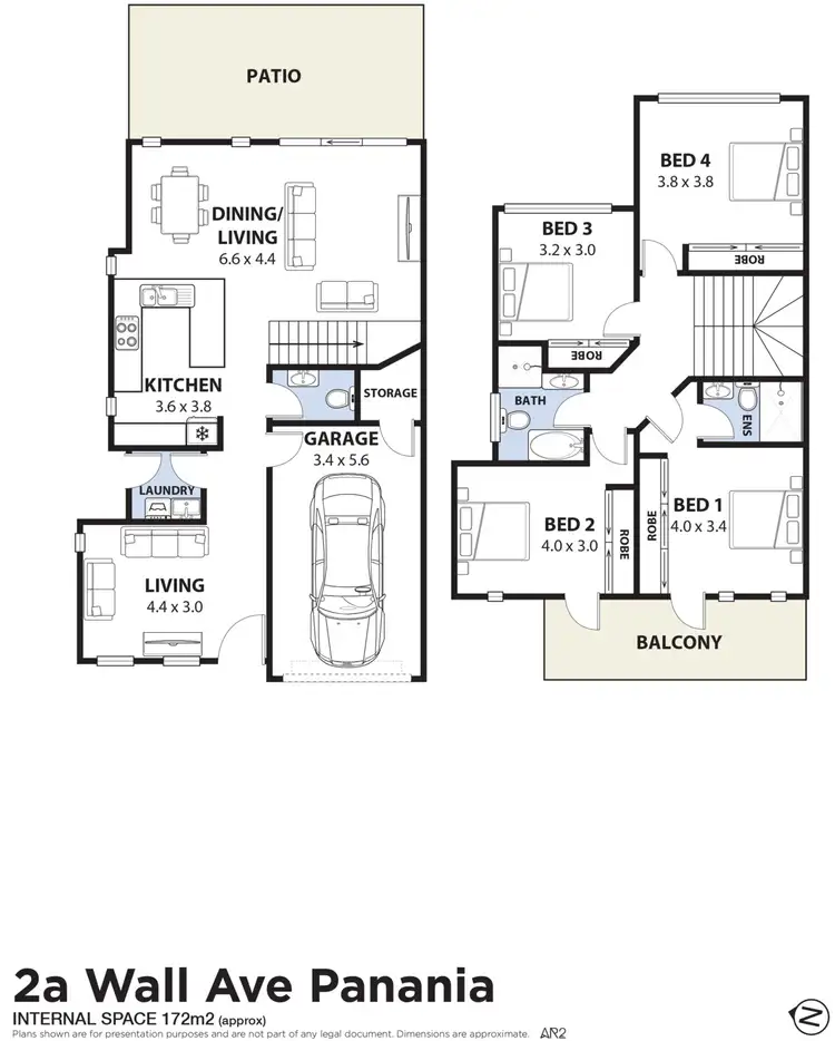 Floorplan of Homely semi-detached listing, 2A Wall Avenue, Panania NSW 2213