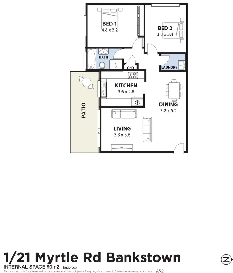 Floorplan of Homely unit listing, 1/21-23 Myrtle Road, Bankstown NSW 2200