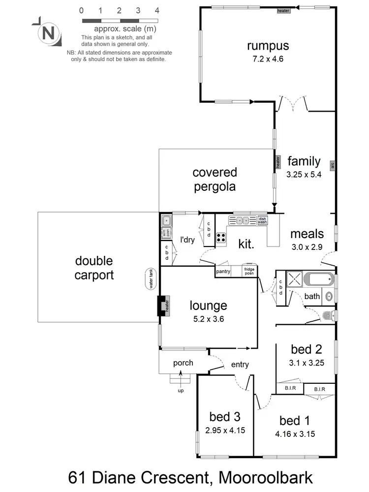 Floorplan of Homely house listing, 61 Diane Crescent, Croydon VIC 3136