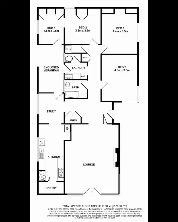 Floorplan of Homely house listing, 122 Havlin Street West, Quarry Hill VIC 3550