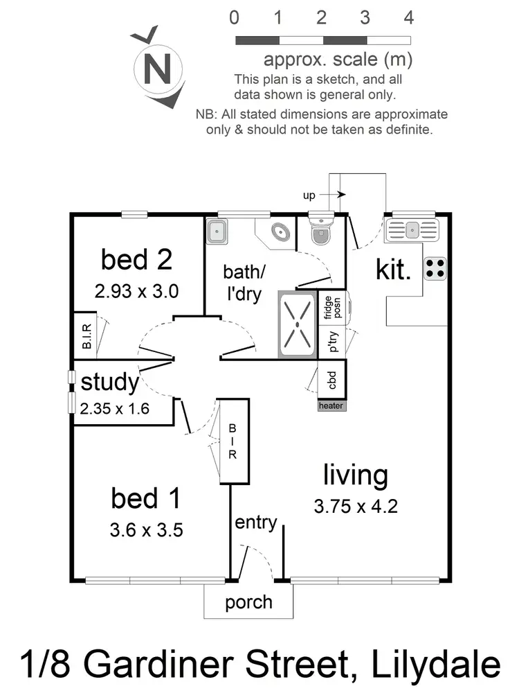 Floorplan of Homely unit listing, 1/8 Gardiner Street, Lilydale VIC 3140