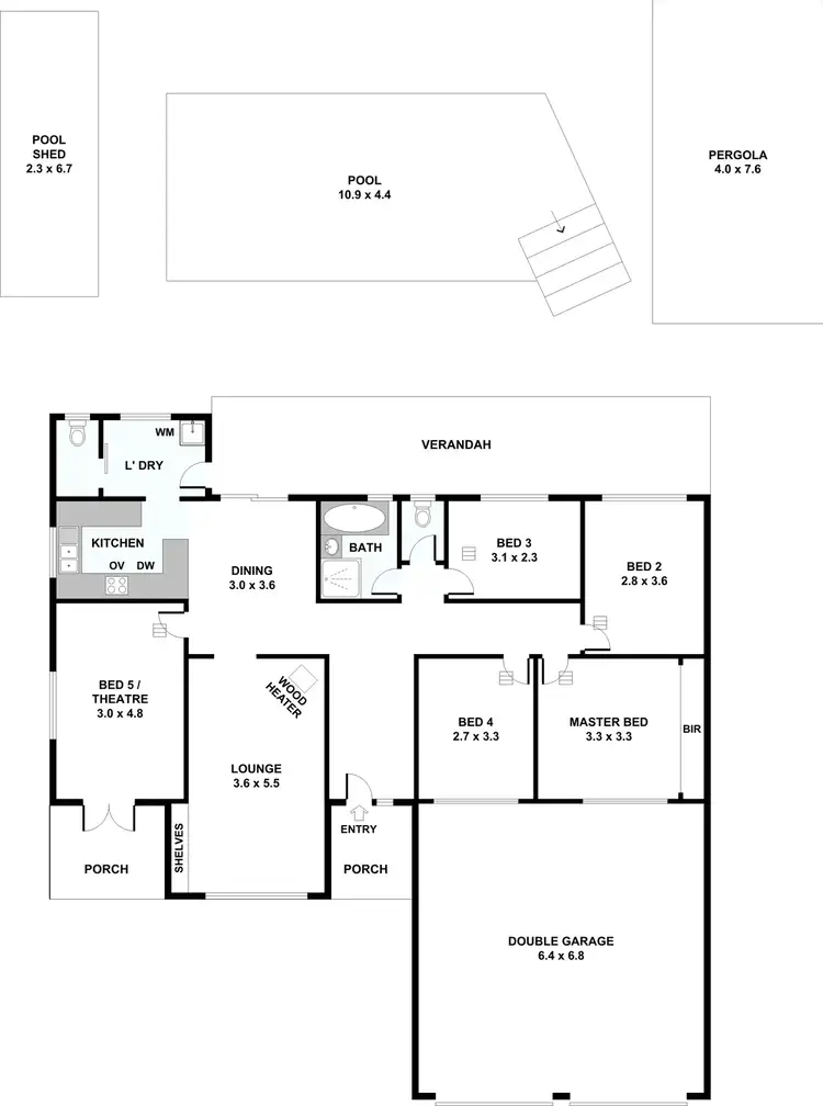 Floorplan of Homely house listing, 4 Ross Street, Paralowie SA 5108
