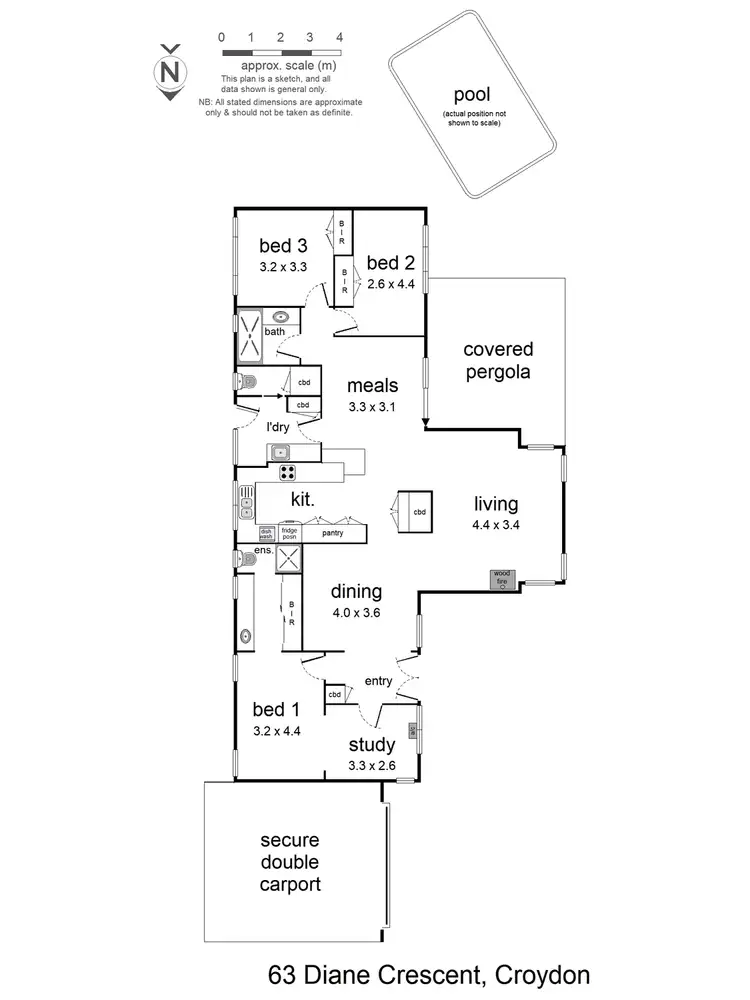 Floorplan of Homely house listing, 63 Diane Crescent, Croydon VIC 3136