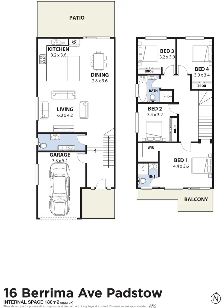 Floorplan of Homely semi-detached listing, 16 Berrima Avenue, Padstow NSW 2211