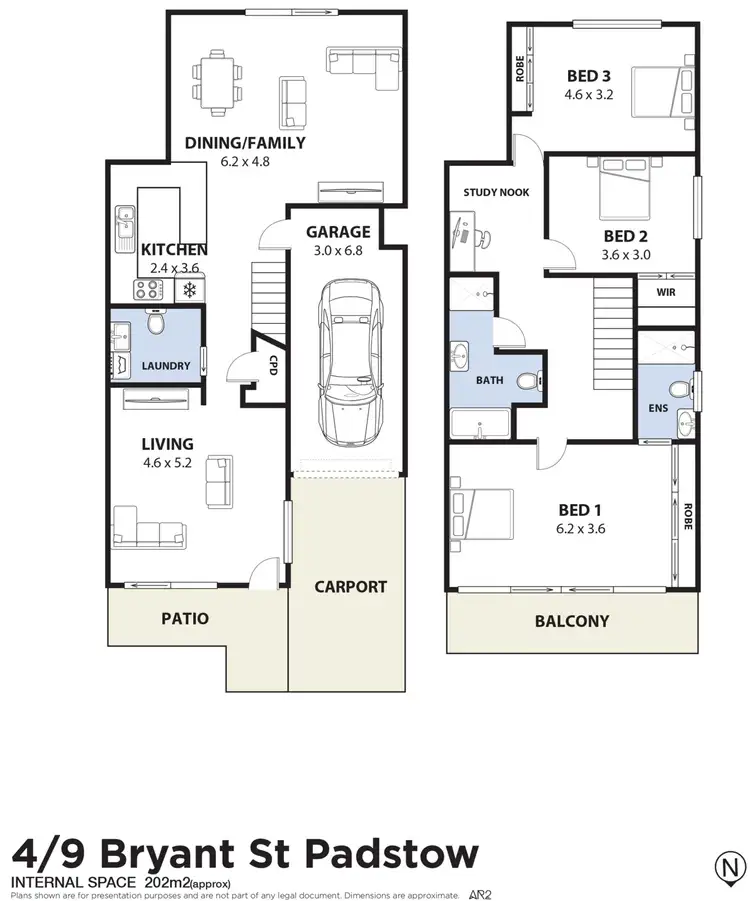 Floorplan of Homely townhouse listing, 4/9 Bryant Street, Padstow NSW 2211