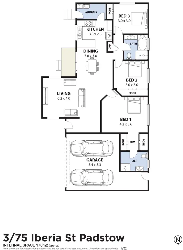 Floorplan of Homely villa listing, 3/75 Iberia Street, Padstow NSW 2211