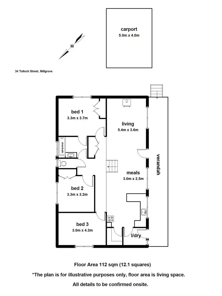 Floorplan of Homely house listing, 34 Tulloch Street, Millgrove VIC 3799