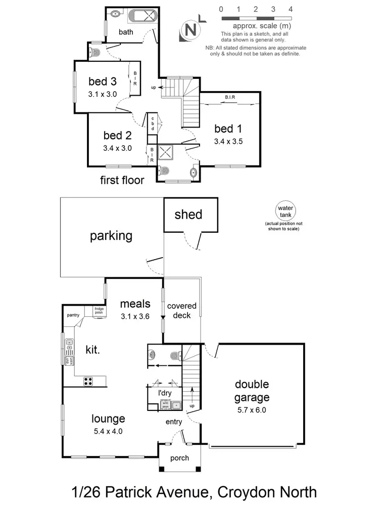 Floorplan of Homely house listing, 1/26 Patrick Avenue, Croydon North VIC 3136