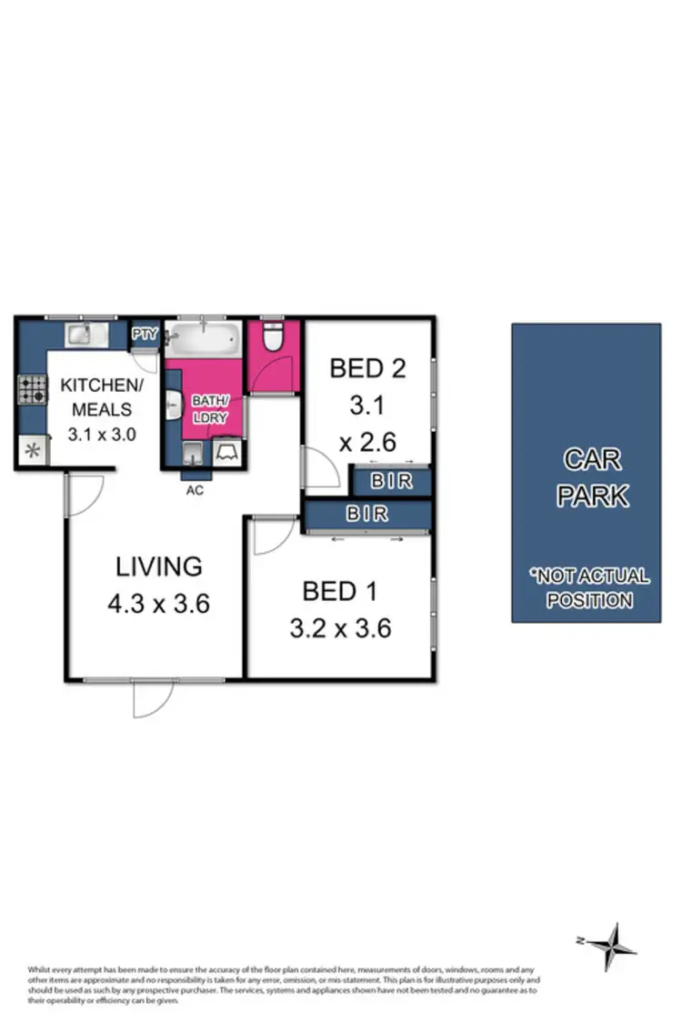 Floorplan of Homely unit listing, 16/18 Station Road, Williamstown VIC 3016